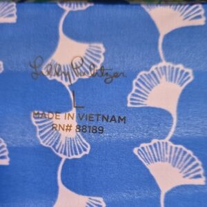 Lilly Pulitzer Blue and White Fan Print